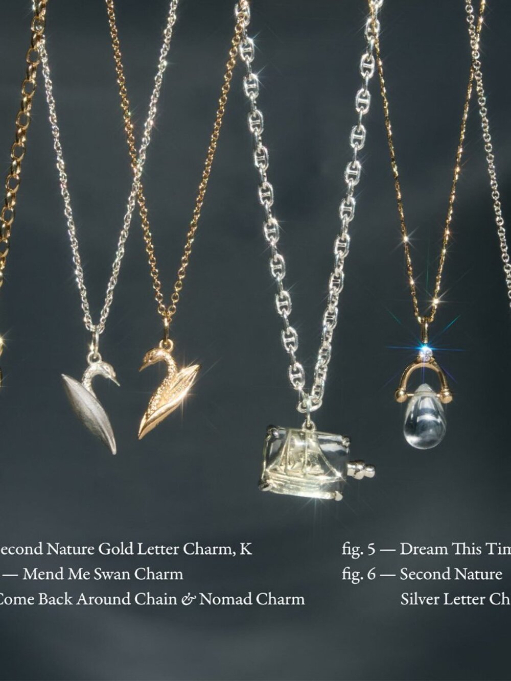 NEW Clairo x Catbird Mend Me Swan Sterling Silver Charm & Chain Necklace - Picture 3 of 6